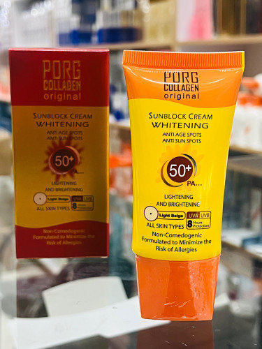 کرم ضدآفتاب پورگ کلاژن spf50 اصلی و با کیفیت عالی